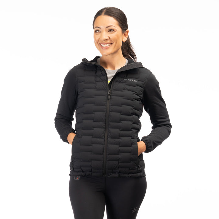 Klim Women's Luna Stretch Down Hybrid Hoodie - Black