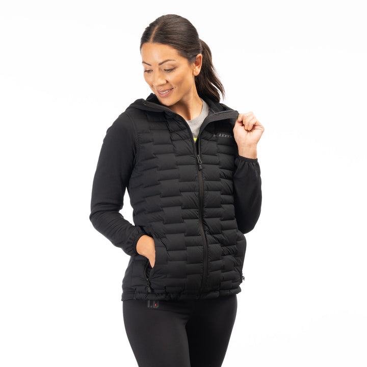 Klim Women's Luna Stretch Down Hybrid Hoodie - Black