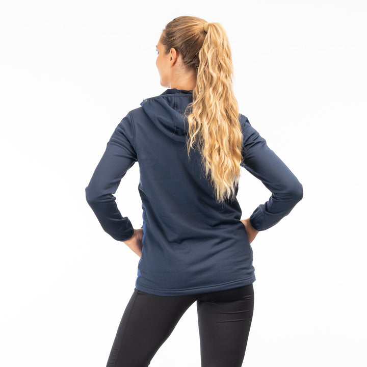 Klim Women's Luna Stretch Down Hybrid Hoodie - Mazarine Blue - Dress Blues