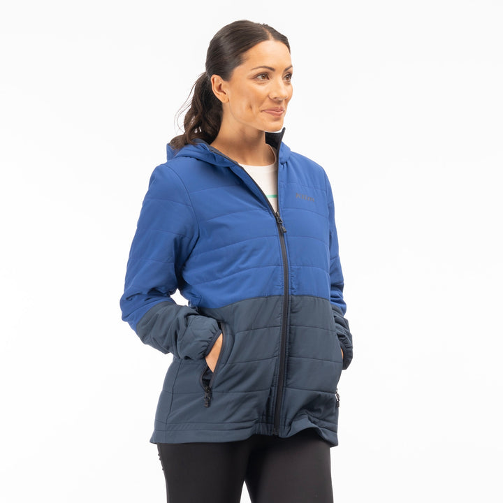 Klim Women's Soteria Insulated Hooded Jacket - Mazarine Blue - Dress Blues