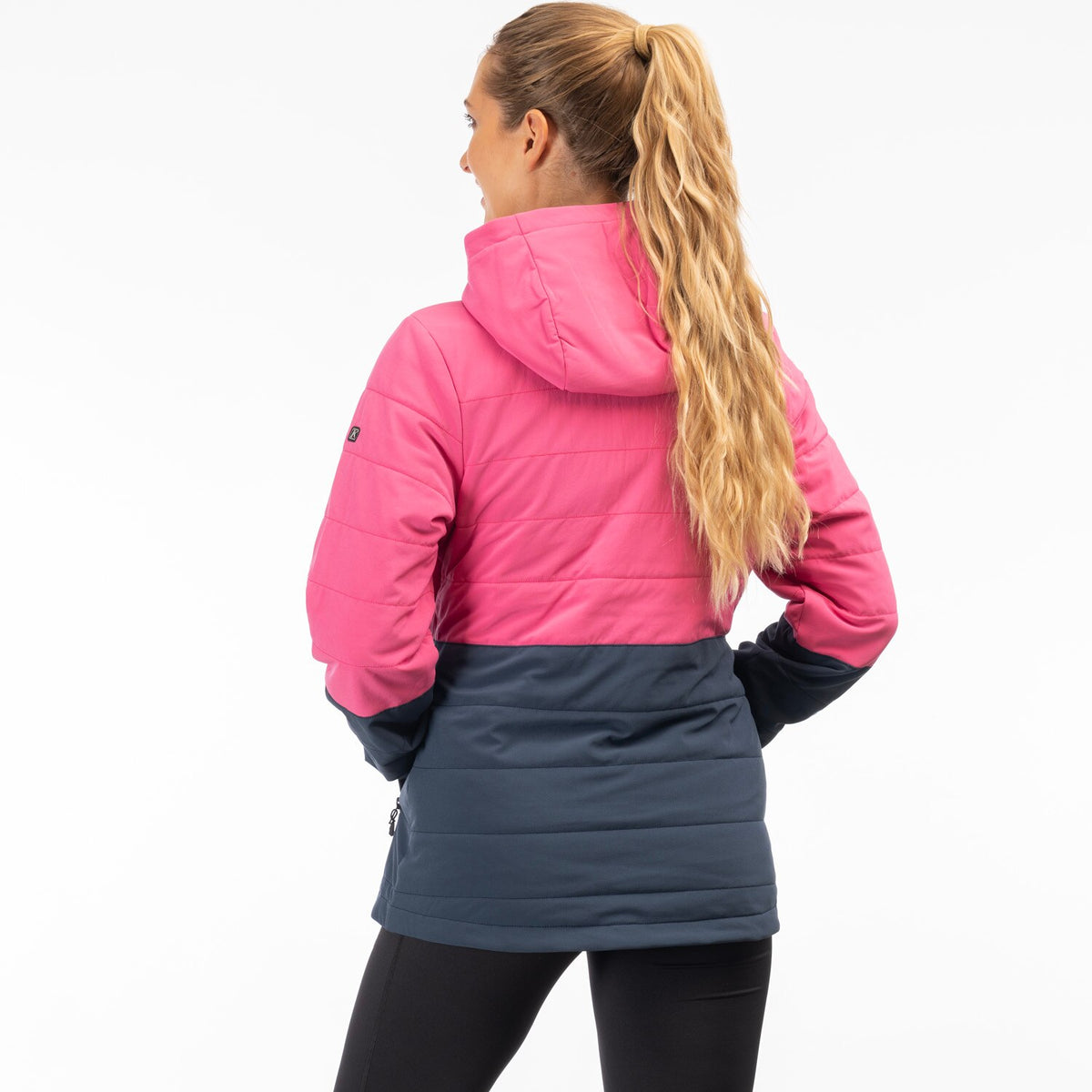 Klim Women's Soteria Insulated Hooded Jacket - Punch Pink - Dress Blues