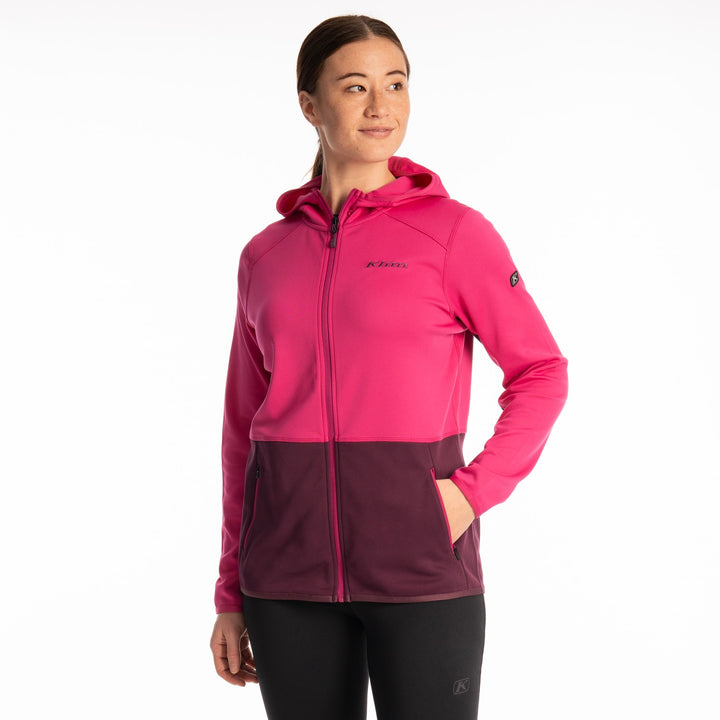Klim Women's Solitude Hoodie - Fuchsia Red - Italian Plum