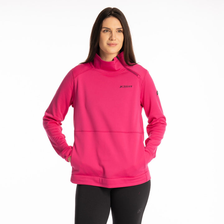 Solitude Asym Pullover - Fuchsia Red