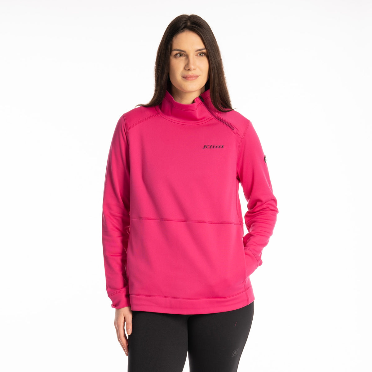 Solitude Asym Pullover - Fuchsia Red