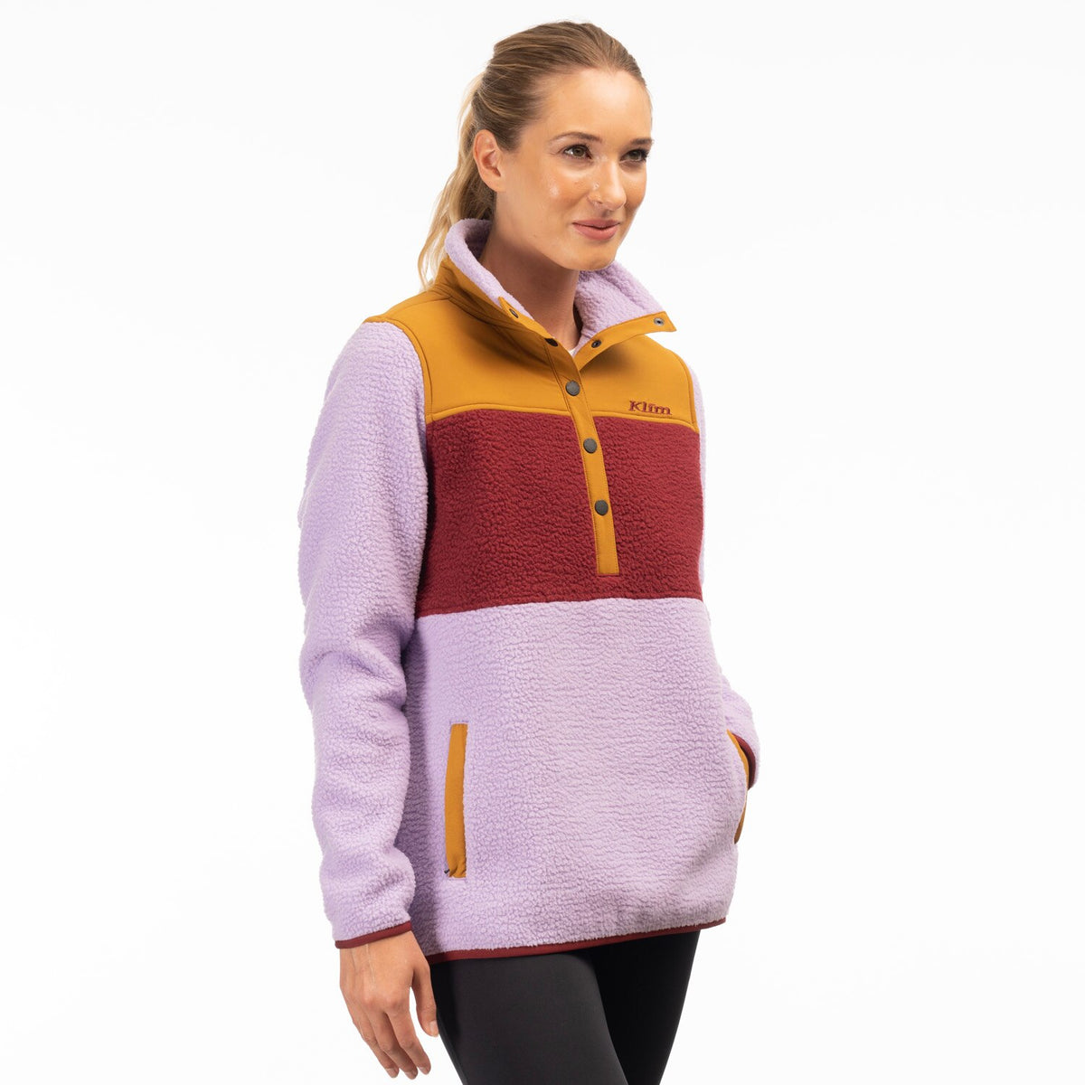 High Pile Mountain Fleece Pullover - Lavender Heist - Cabernet