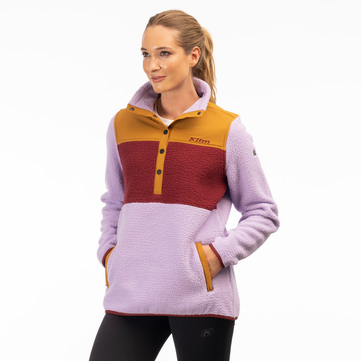 High Pile Mountain Fleece Pullover - Lavender Heist - Cabernet
