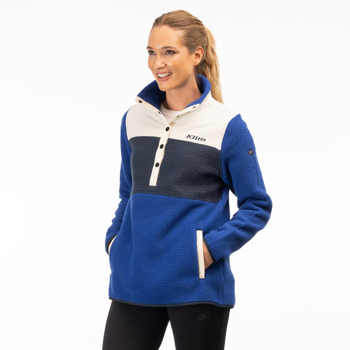 High Pile Mountain Fleece Pullover - Mazarine Blue - Dress Blues