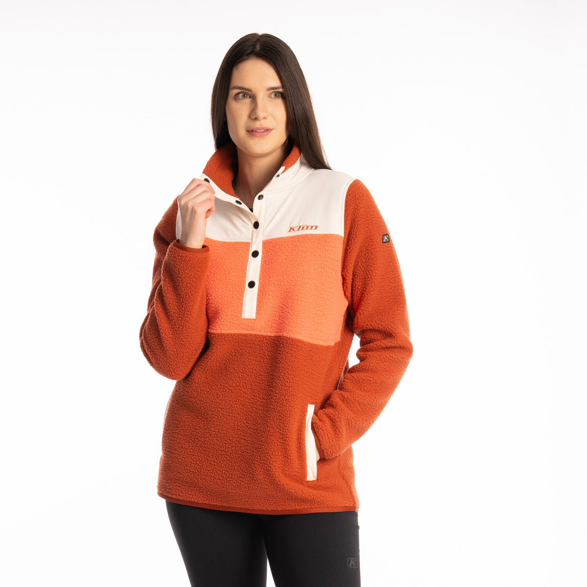 High Pile Mountain Fleece Pullover - Picante - Emberglow