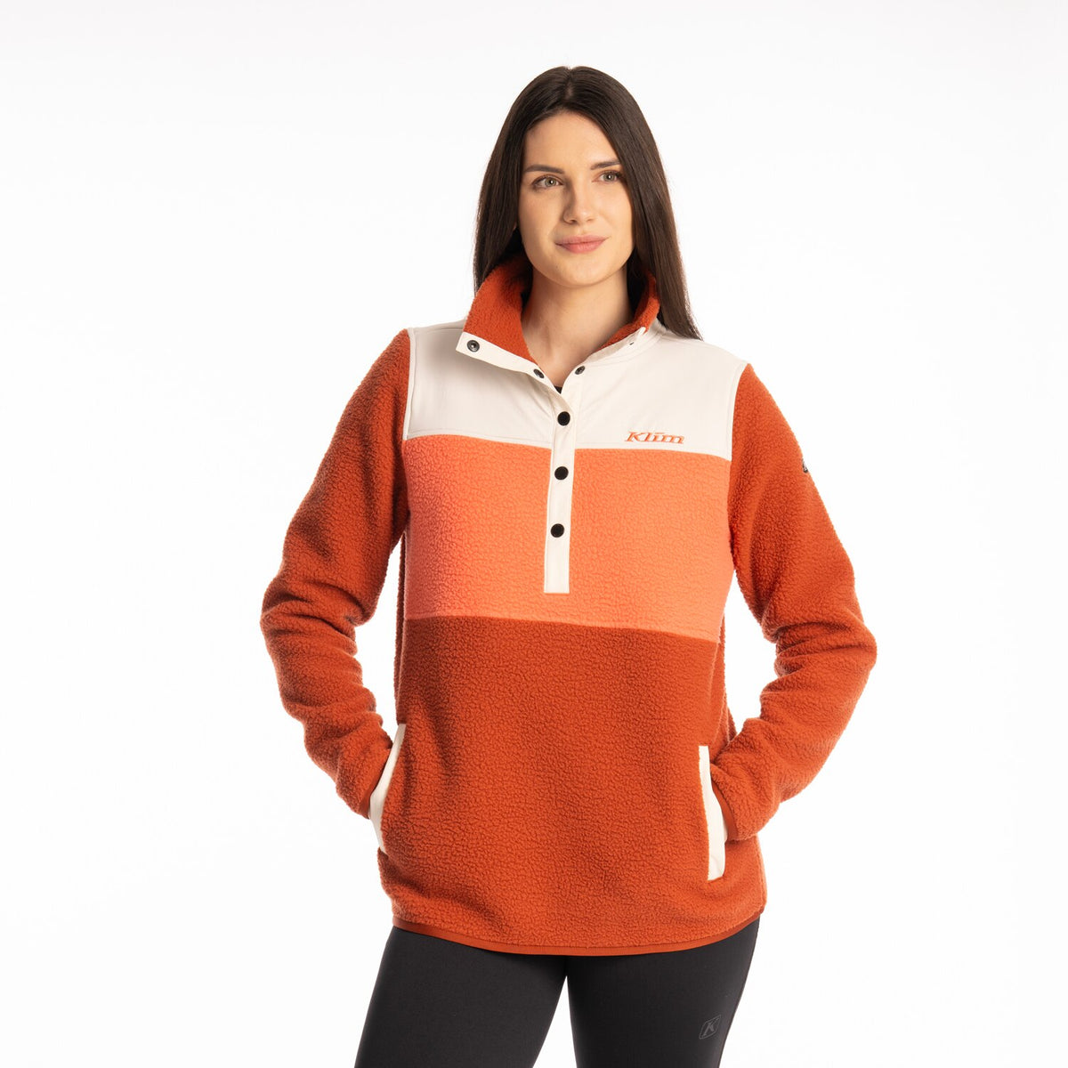 High Pile Mountain Fleece Pullover - Picante - Emberglow