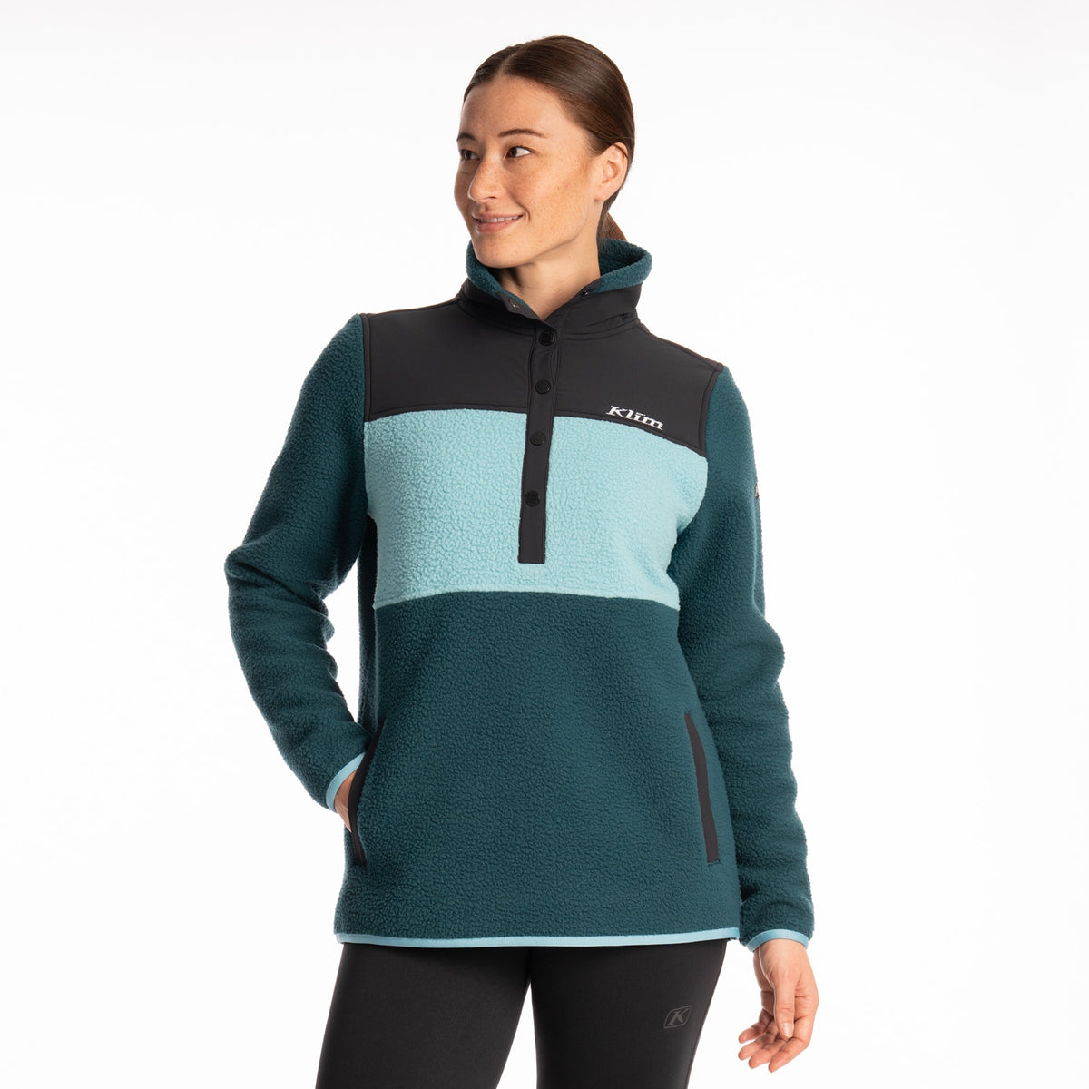 High Pile Mountain Fleece Pullover - Reflecting Pond - Milky Blue