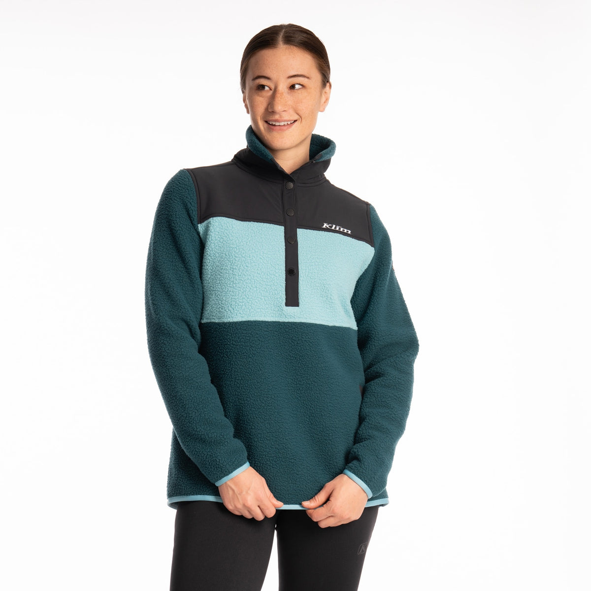 High Pile Mountain Fleece Pullover - Reflecting Pond - Milky Blue