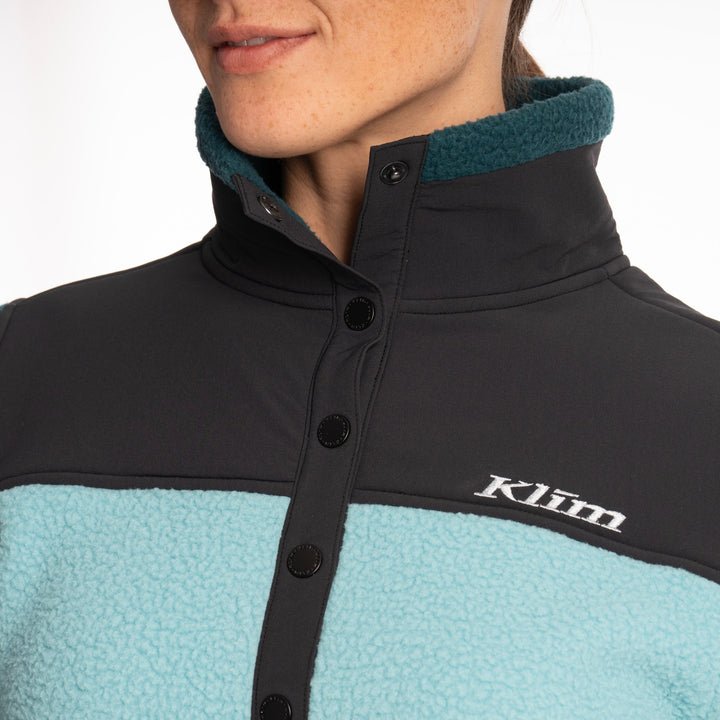 High Pile Mountain Fleece Pullover - Reflecting Pond - Milky Blue