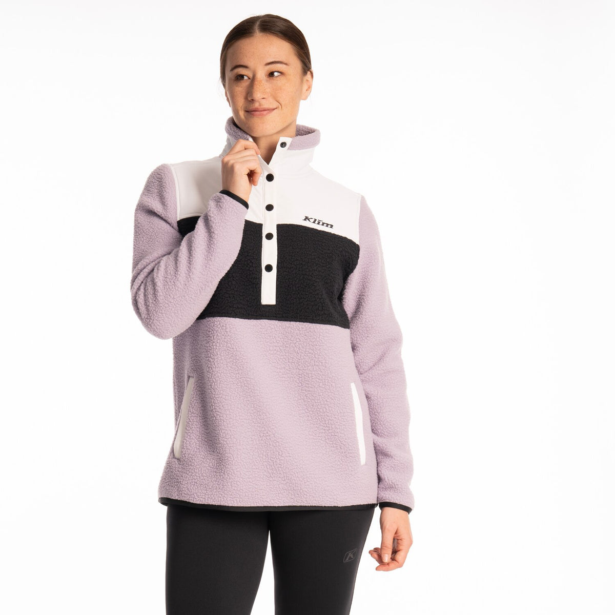 High Pile Mountain Fleece Pullover - Wisteria - Black
