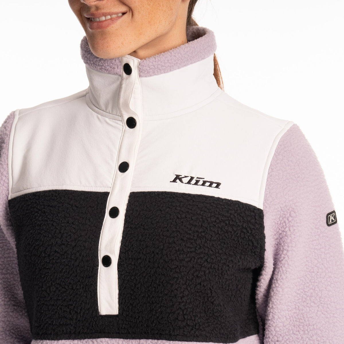 High Pile Mountain Fleece Pullover - Wisteria - Black