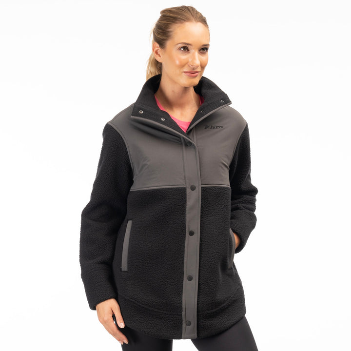 High Pile Mountain Fleece Jacket - Black - Asphalt