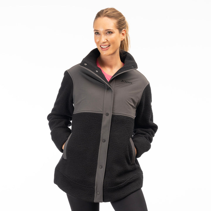 High Pile Mountain Fleece Jacket - Black - Asphalt