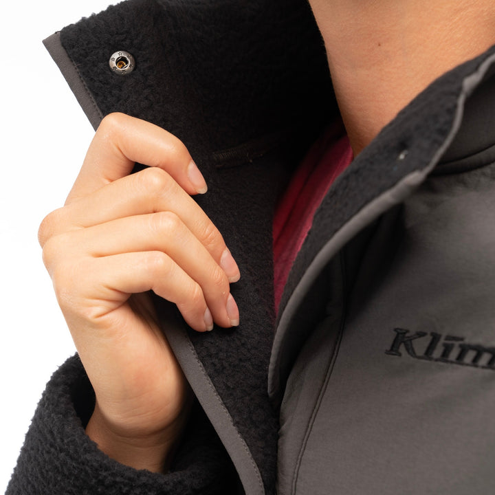 High Pile Mountain Fleece Jacket - Black - Asphalt