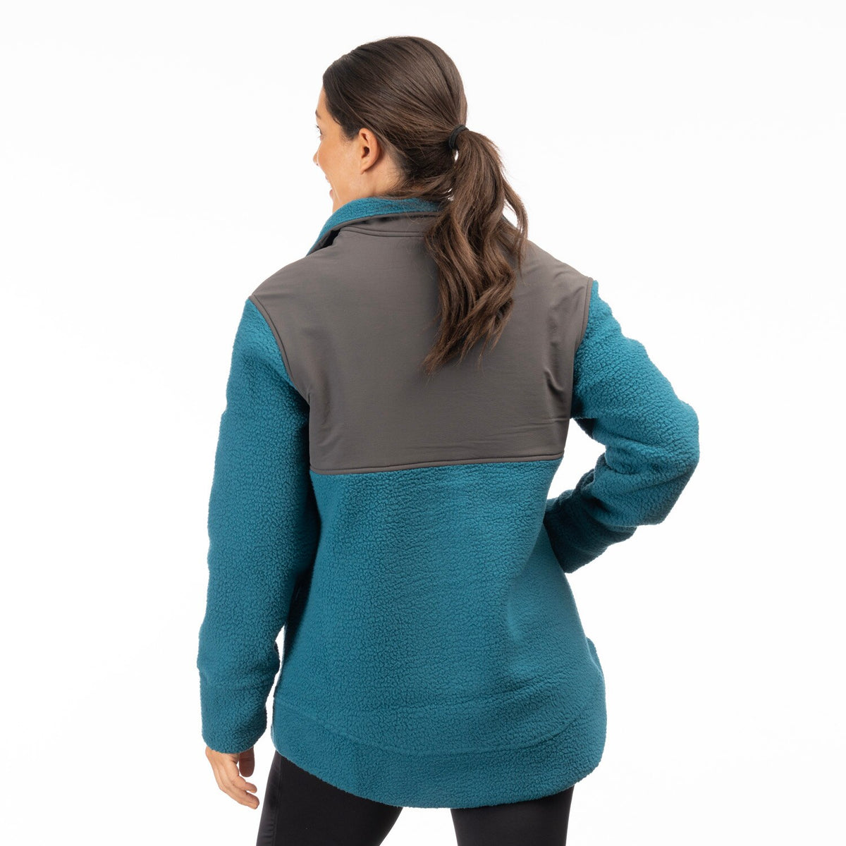 High Pile Mountain Fleece Jacket - Deep Lagoon - Asphalt