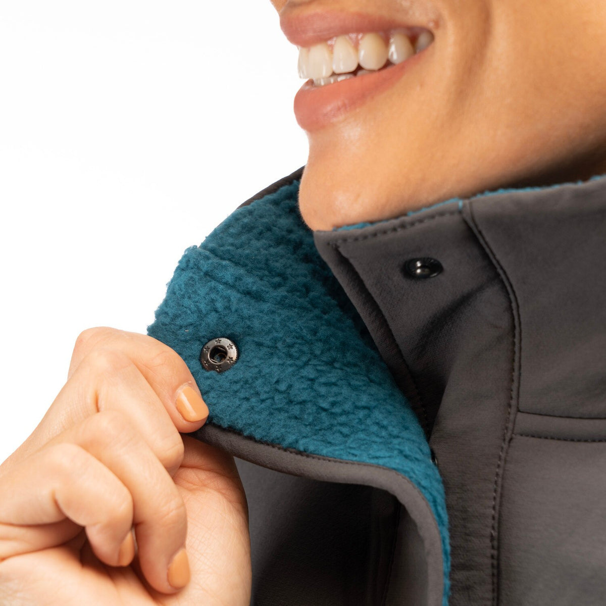 High Pile Mountain Fleece Jacket - Deep Lagoon - Asphalt