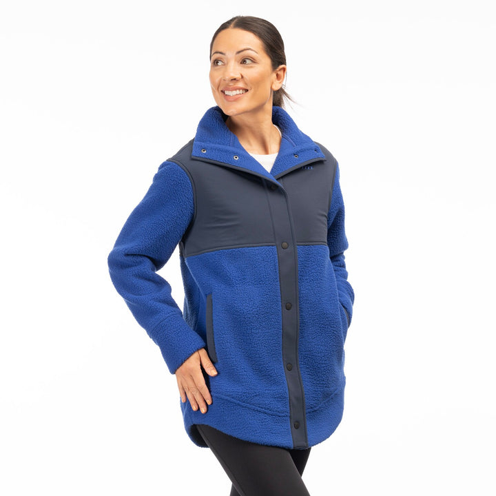 High Pile Mountain Fleece Jacket - Mazarine Blue - Dress Blues