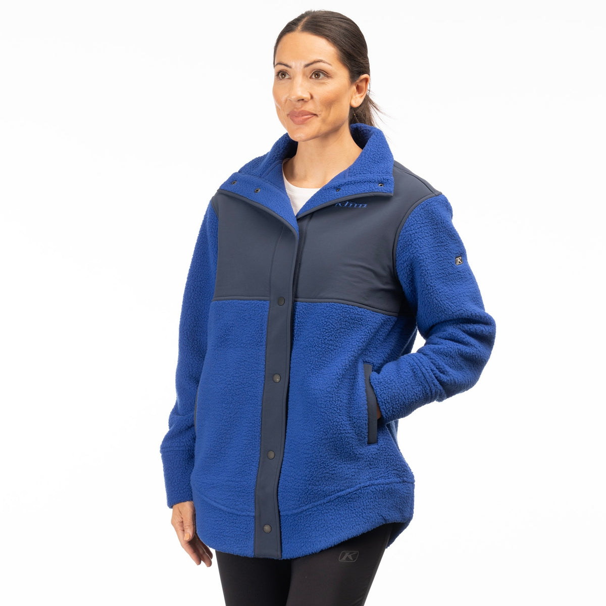 High Pile Mountain Fleece Jacket - Mazarine Blue - Dress Blues