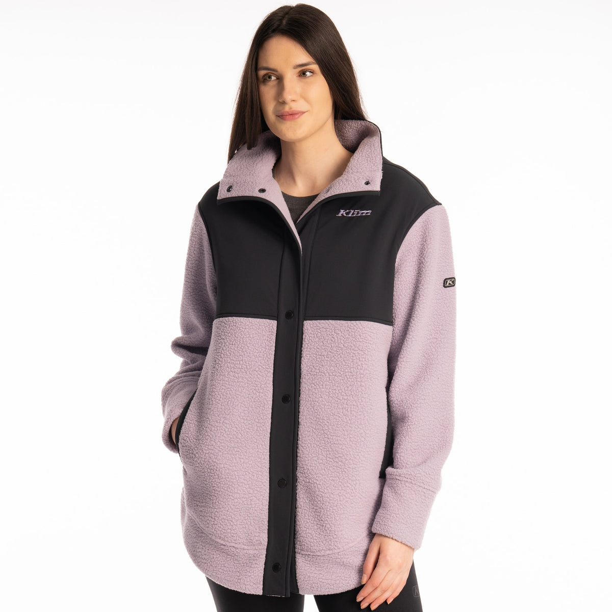 High Pile Mountain Fleece Jacket - Wisteria - Black
