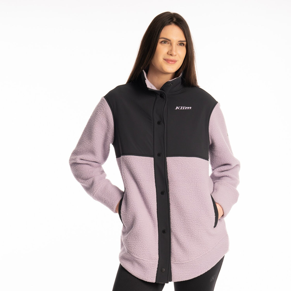High Pile Mountain Fleece Jacket - Wisteria - Black