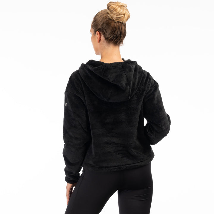 Klim Women's Cascade 1/4 Zip Crop Hoodie - Black