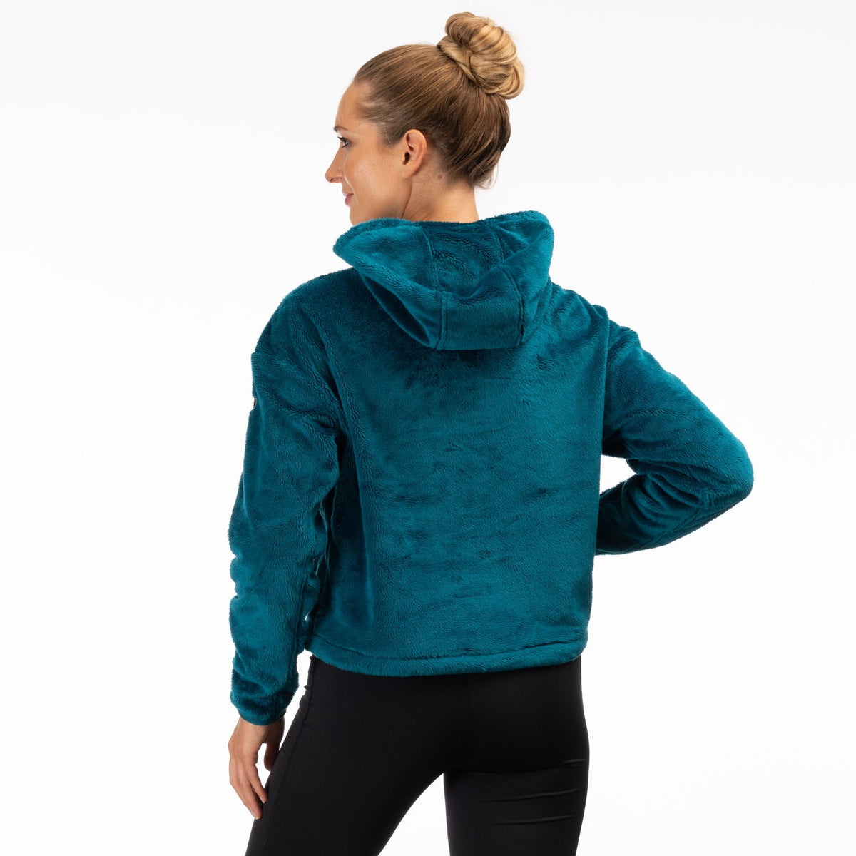 Klim Women's Cascade 1/4 Zip Crop Hoodie - Deep Lagoon
