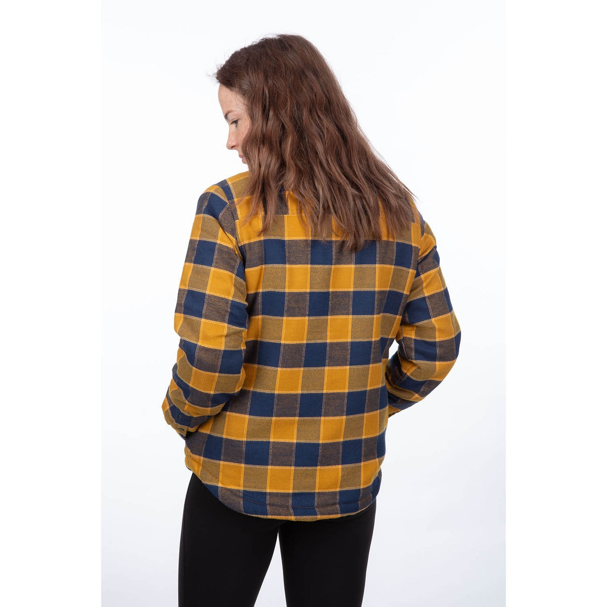 Klim Women's Clouds Rest Fleece Lined Flannel Shirt - Golden Brown - Dress Blues