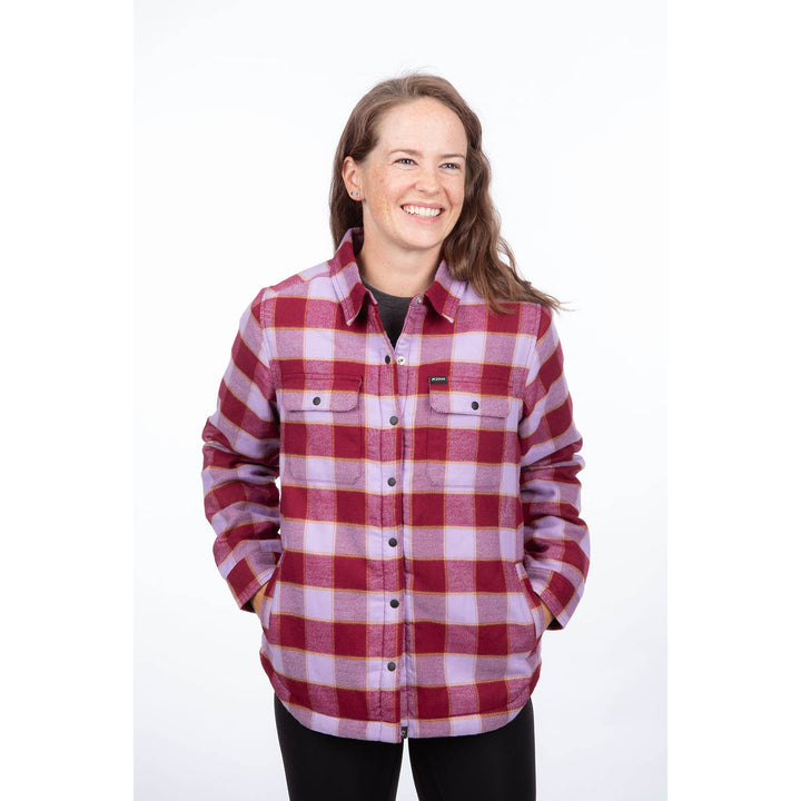 Klim Women's Clouds Rest Fleece Lined Flannel Shirt - Lavender Heist - Cabernet