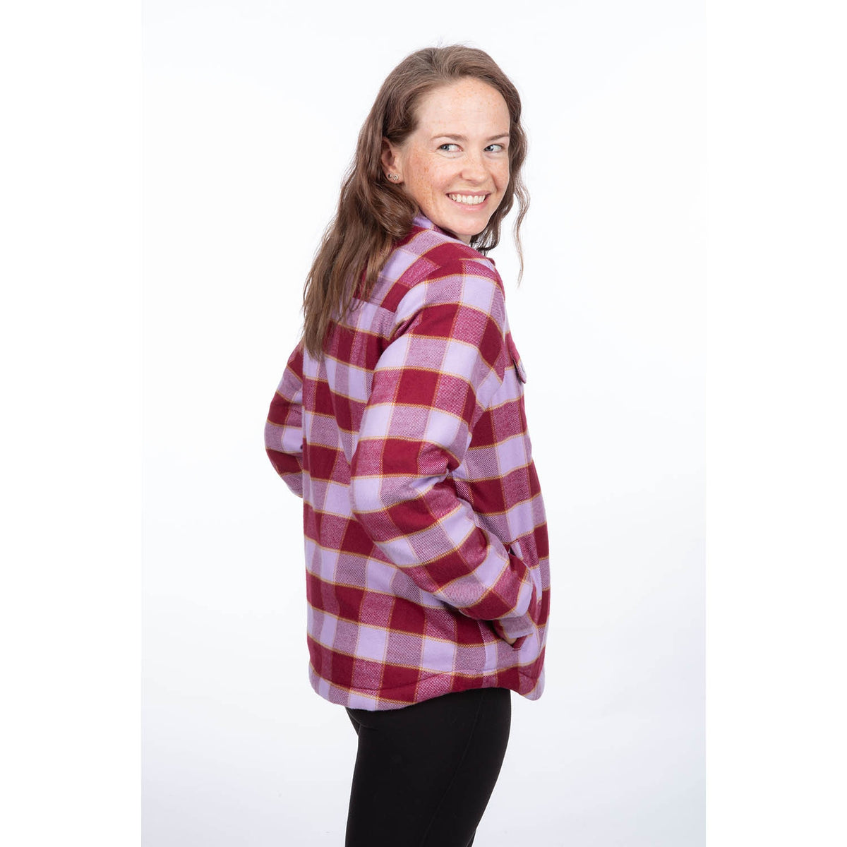 Klim Women's Clouds Rest Fleece Lined Flannel Shirt - Lavender Heist - Cabernet