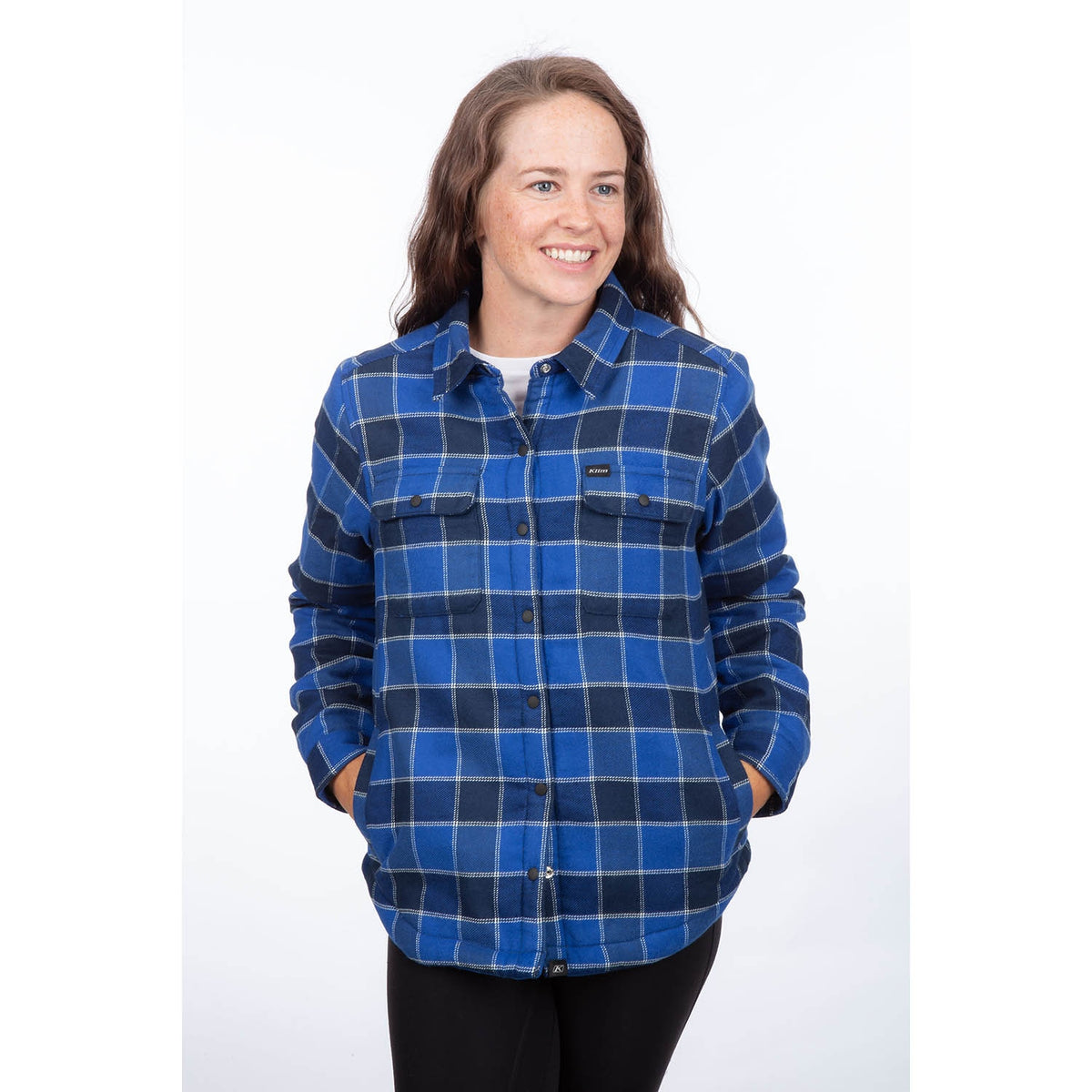 Klim Women's Clouds Rest Fleece Lined Flannel Shirt - Mazarine Blue - Dress Blues