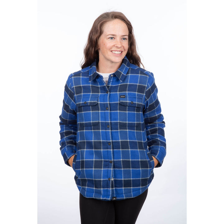 Klim Women's Clouds Rest Fleece Lined Flannel Shirt - Mazarine Blue - Dress Blues