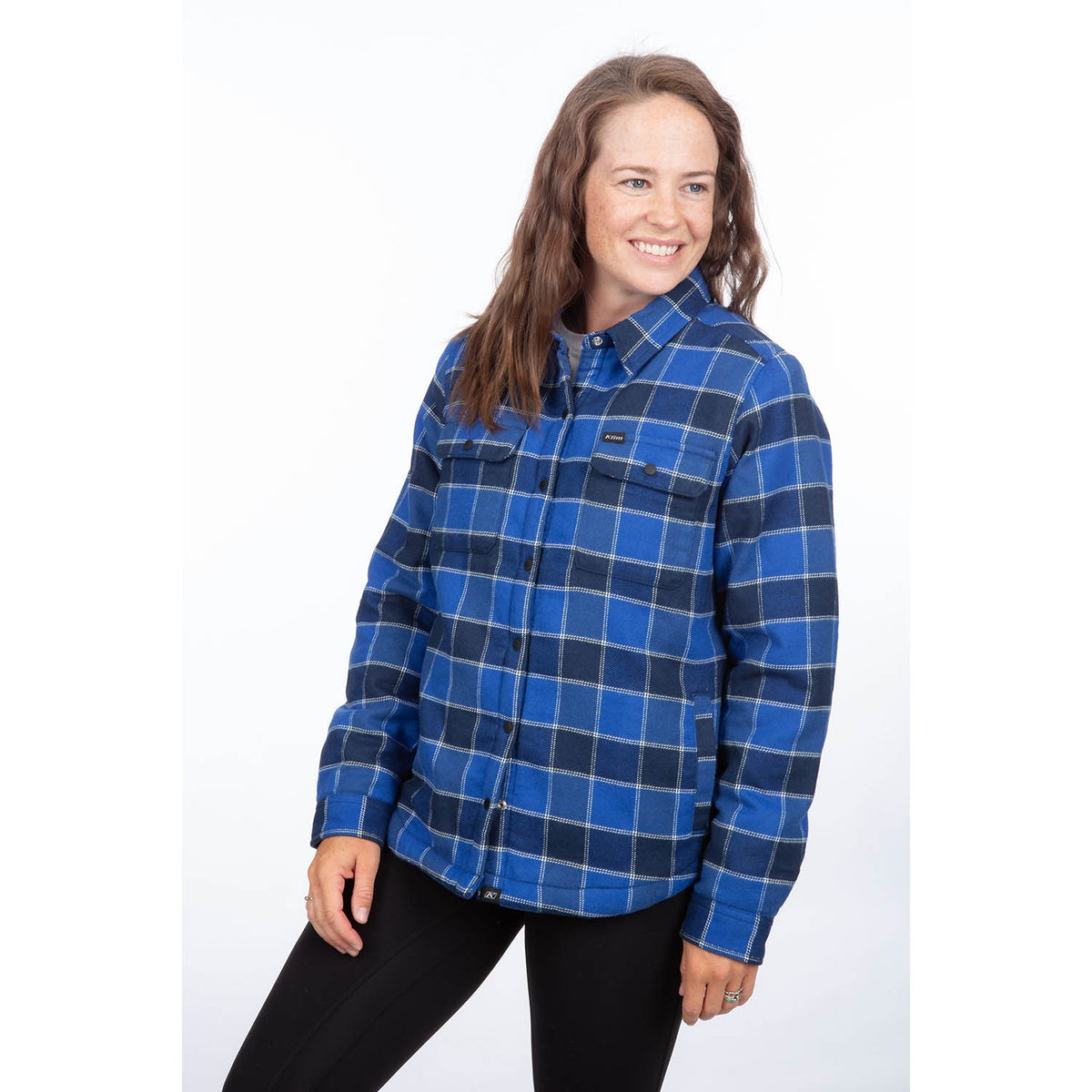Klim Women's Clouds Rest Fleece Lined Flannel Shirt - Mazarine Blue - Dress Blues