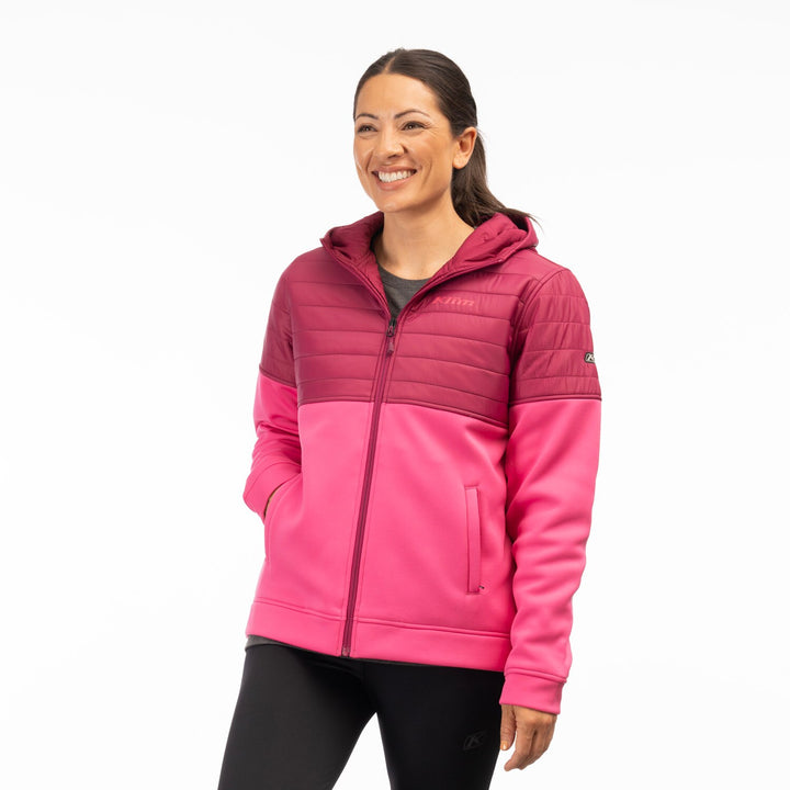 Klim Women's Granite Canyon Insulated Hoodie - Punch Pink - Raspberry Radiance