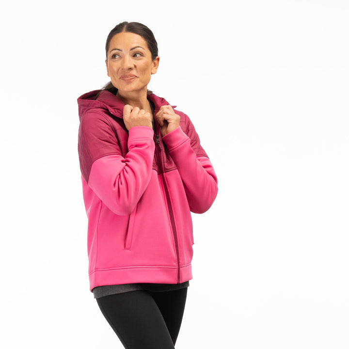 Klim Women's Granite Canyon Insulated Hoodie - Punch Pink - Raspberry Radiance
