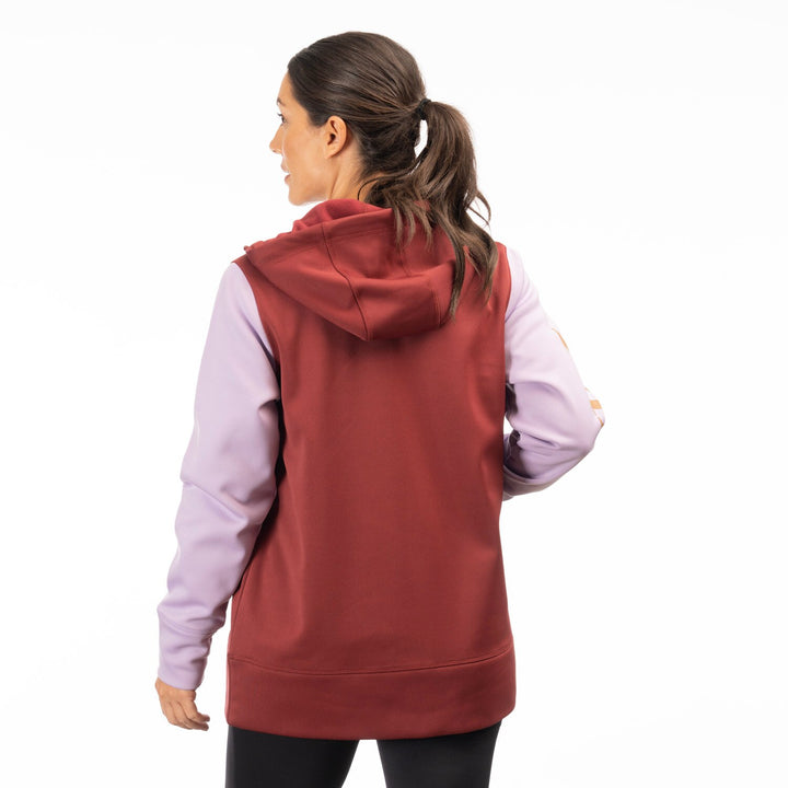 Klim Women's Visita Long Hoodie - Cabernet - Lavender Heist