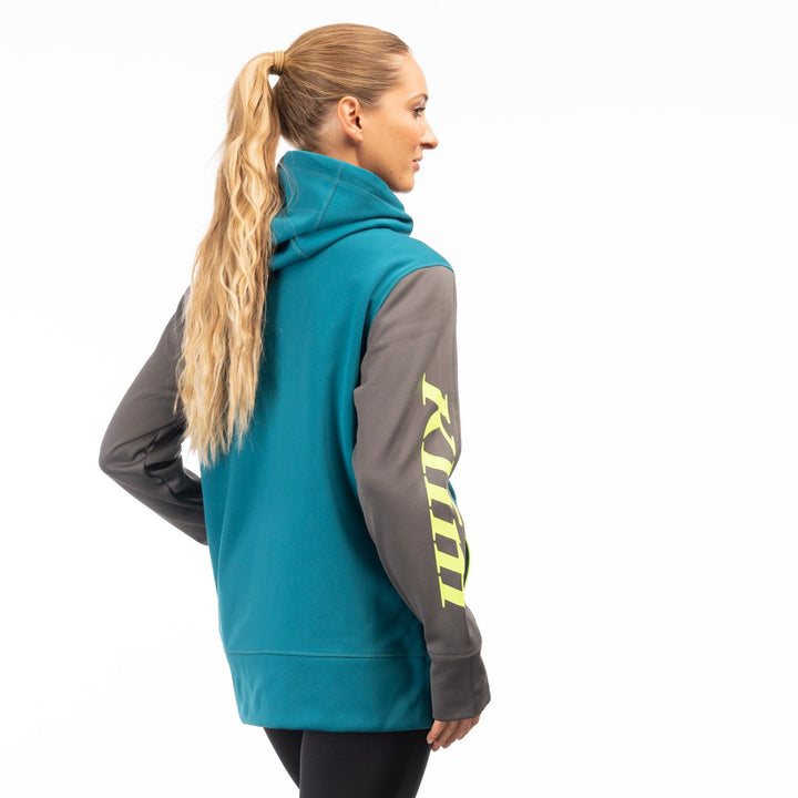 Klim Women's Visita Long Hoodie - Deep Lagoon - Asphalt