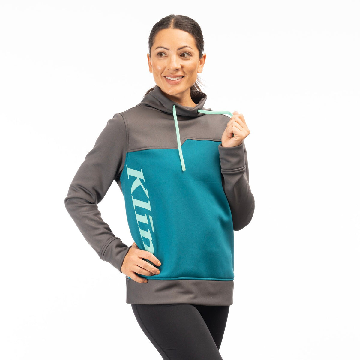 Accelerate Pullover - Asphalt - Deep Lagoon