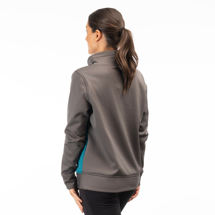 Accelerate Pullover - Asphalt - Deep Lagoon