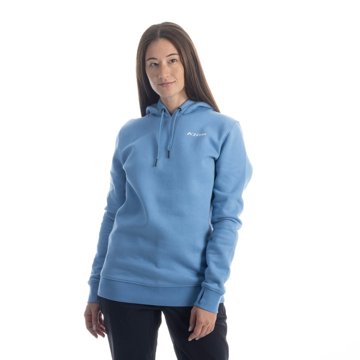 Klim Women's Mariposa Long Pullover Hoodie - Cyaneus - White