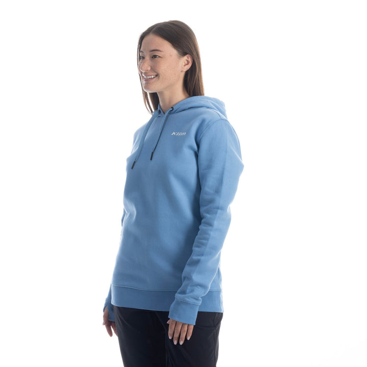 Klim Women's Mariposa Long Pullover Hoodie - Cyaneus - White