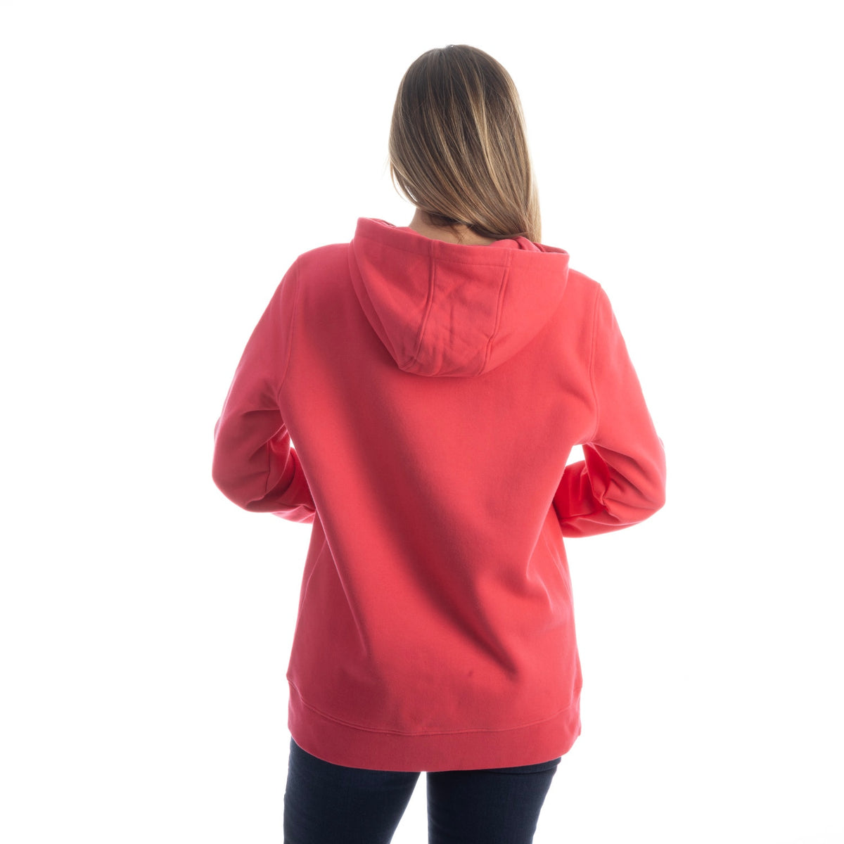 Klim Women's Mariposa Long Pullover Hoodie - Rouge Red - White
