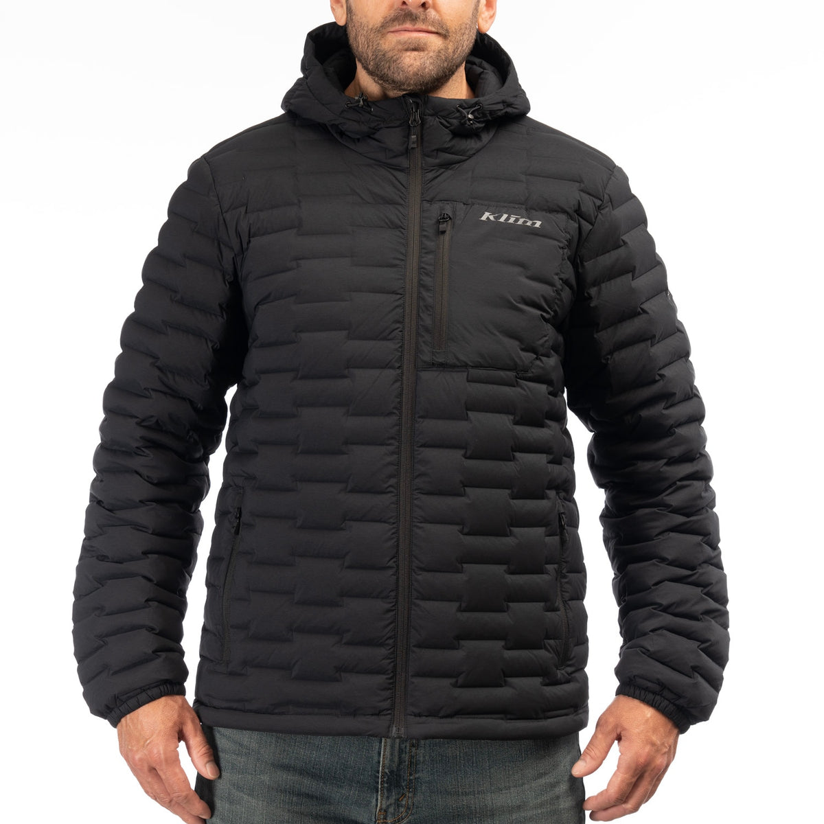 Klim Boulder Stretch Down Hooded Jacket - Black