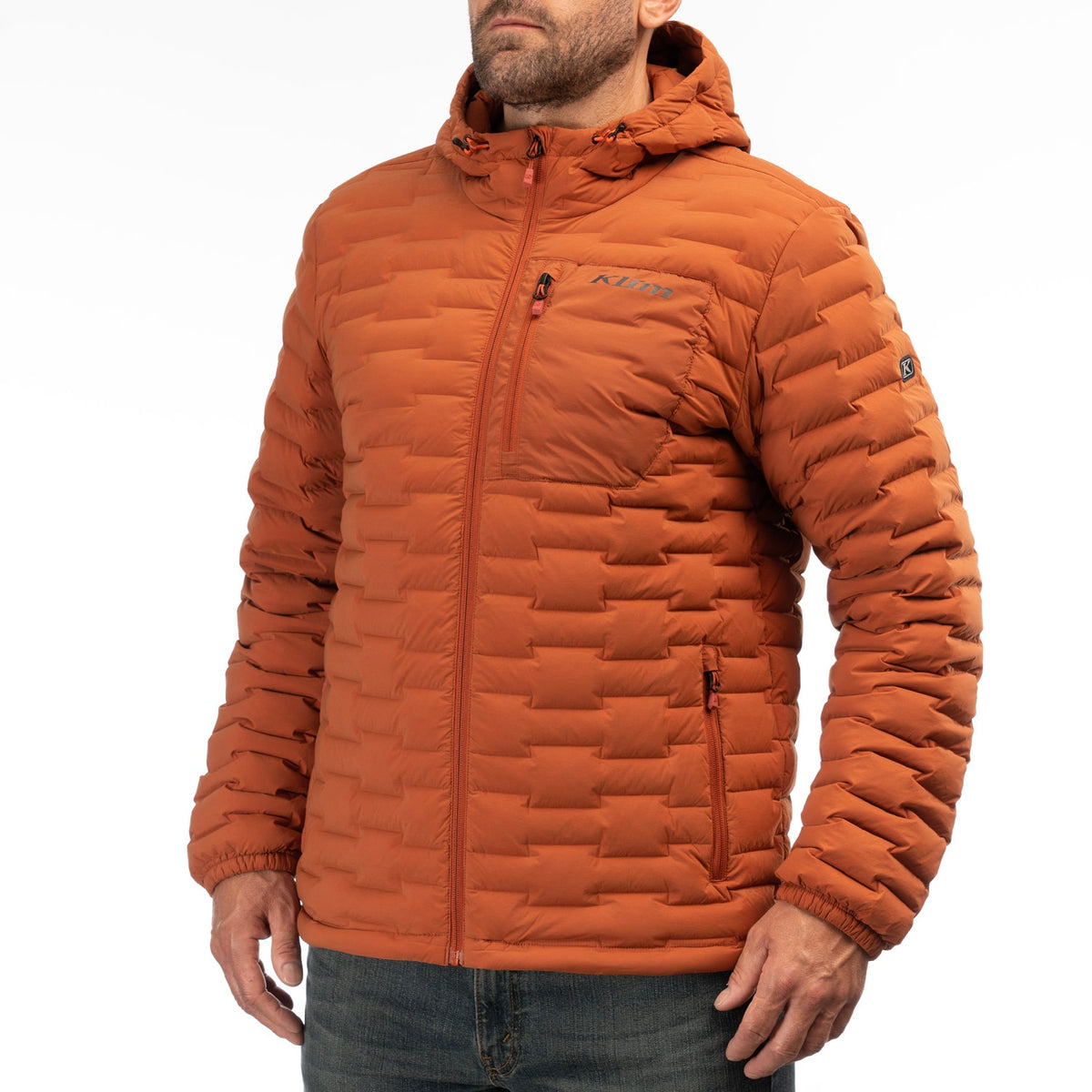 Klim Boulder Stretch Down Hooded Jacket - Picante