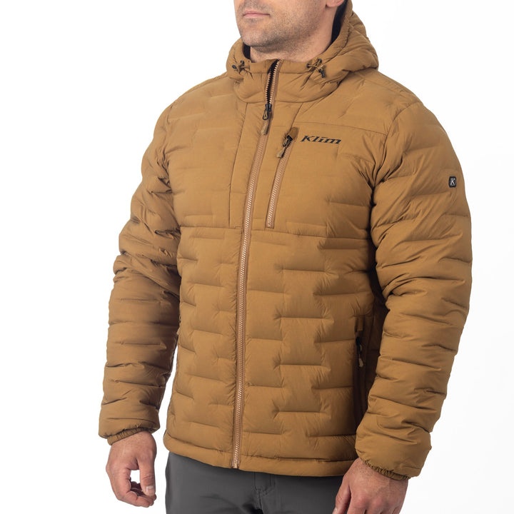 Klim Boulder Stretch Down Hooded Jacket - Breen