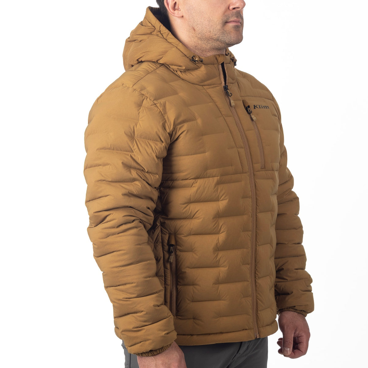 Klim Boulder Stretch Down Hooded Jacket - Breen