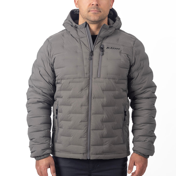 Klim Boulder Stretch Down Hooded Jacket - Castlerock