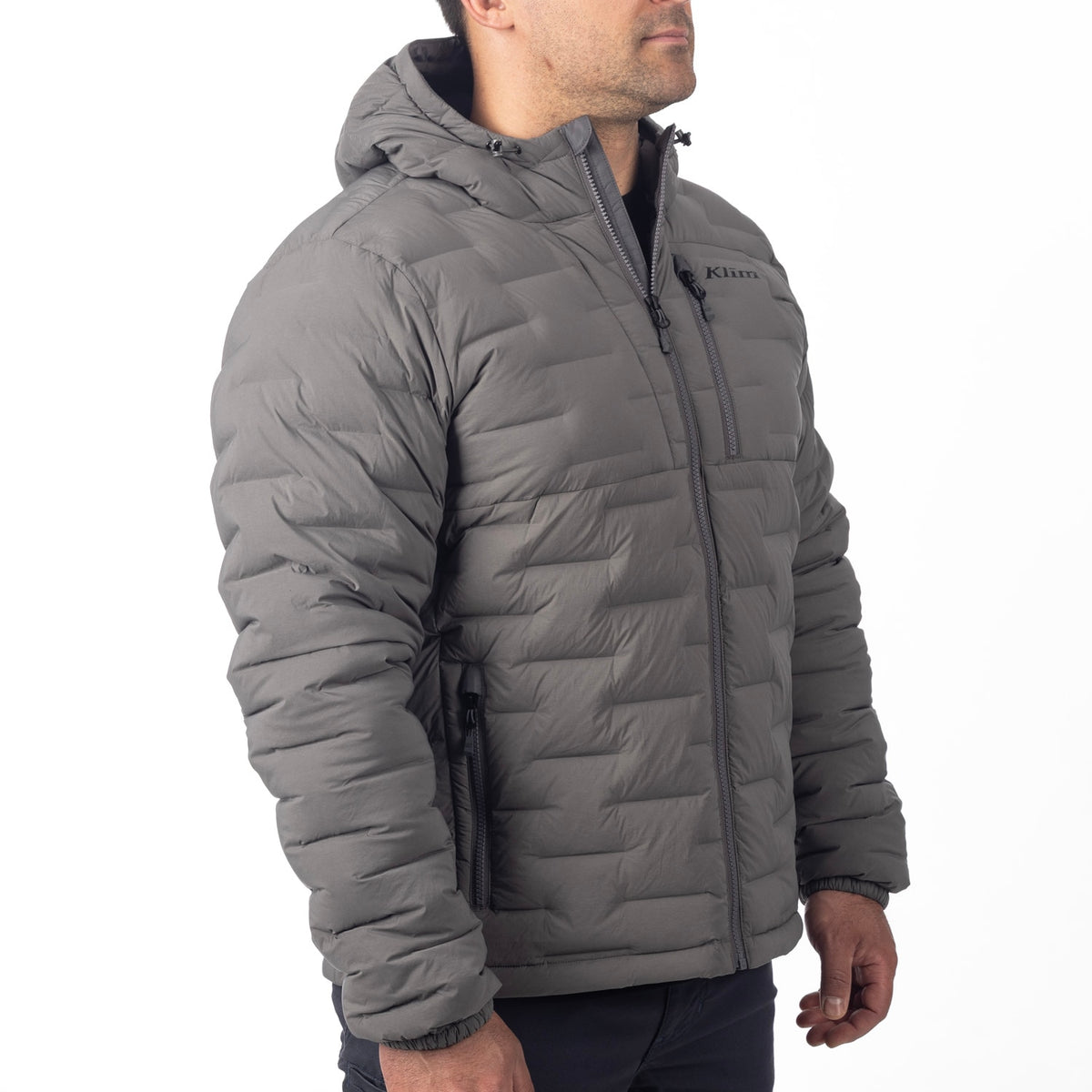 Klim Boulder Stretch Down Hooded Jacket - Castlerock